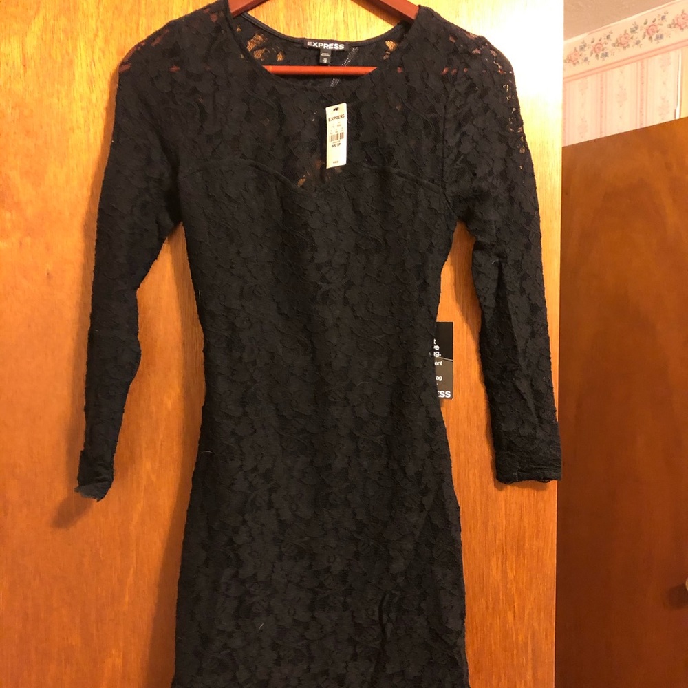 Black lace dress